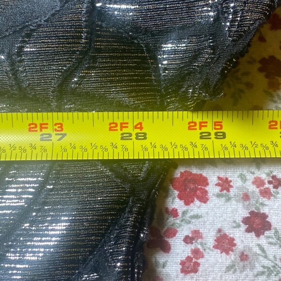 Alfani Metallic Black & Silver Top 3X Short Sleeve Holiday Party Celebration - Picture 7 of 9